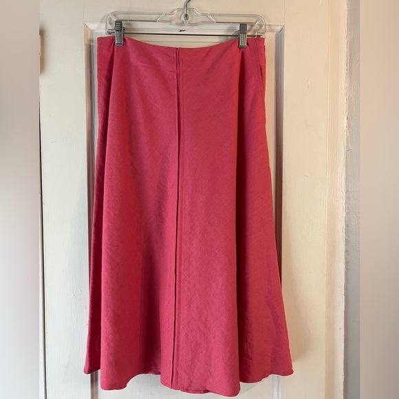 Talbots Dresses & Skirts - Talbots Pink Linen Midi Skirt 10